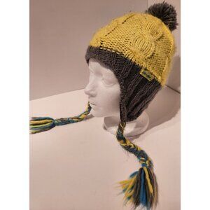 SKI-DOO Racing Winter Hat Toque/Beanie Multi-color With Chin Tassel Ties